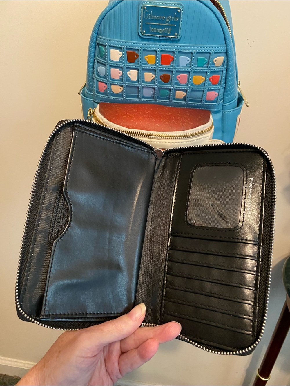 Loungefly Blue Gilmore Girls Luke's Diner Mini Backpack - Picture 8 of 16